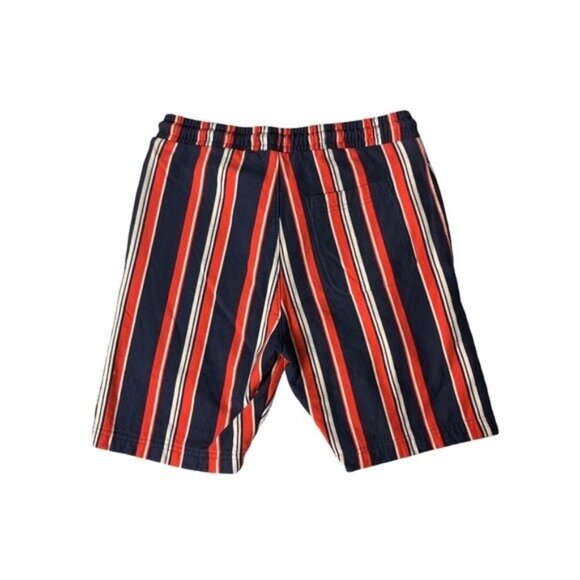 Topman Striped Elastic Waist Shorts Mens XXS Navy Red White Casual Retro Preppy - Picture 2 of 4